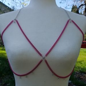 HAND MADE Chain rhinestone top